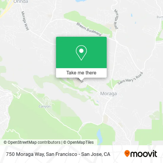 750 Moraga Way map
