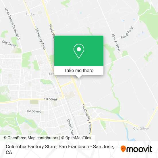Columbia Factory Store map