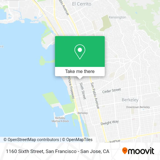 Mapa de 1160 Sixth Street