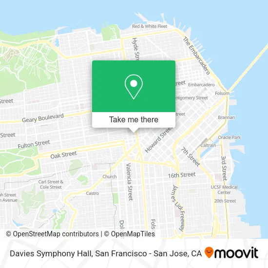 Davies Symphony Hall map