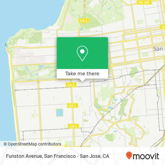 Funston Avenue map