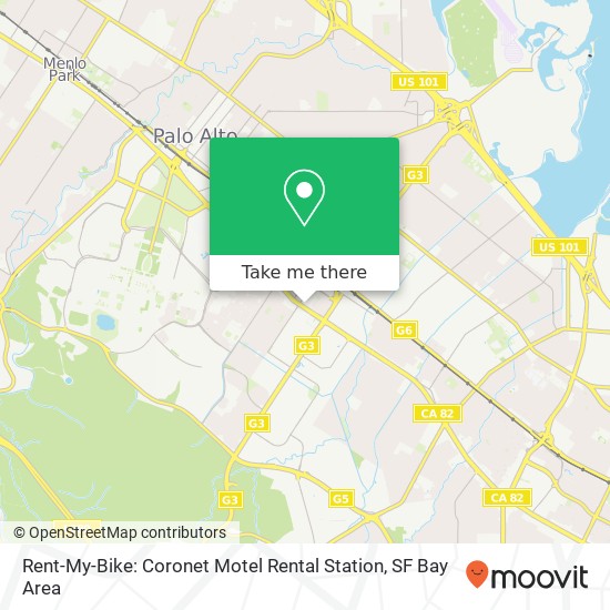 Rent-My-Bike: Coronet Motel Rental Station map