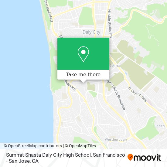 Summit Shasta Daly City High School map