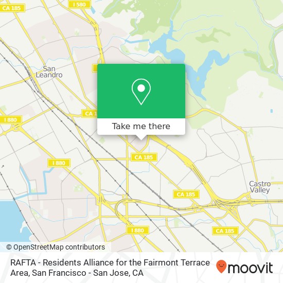 Mapa de RAFTA - Residents Alliance for the Fairmont Terrace Area