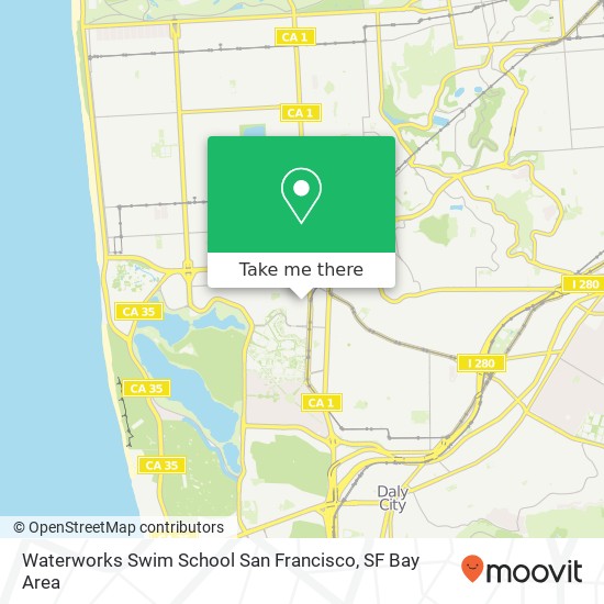 Waterworks Swim School San Francisco map