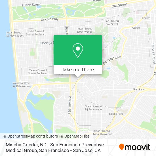Mischa Grieder, ND - San Francisco Preventive Medical Group map