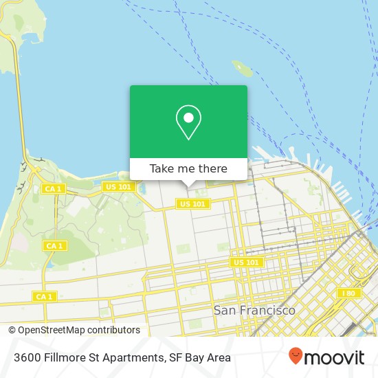 3600 Fillmore St Apartments map