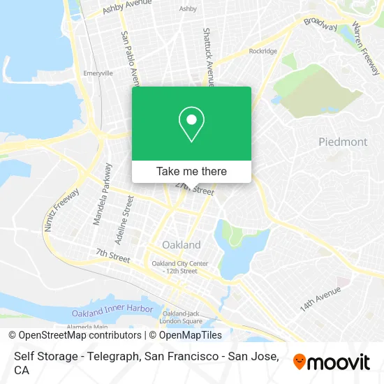 Mapa de Self Storage - Telegraph