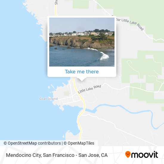 Mapa de Mendocino City