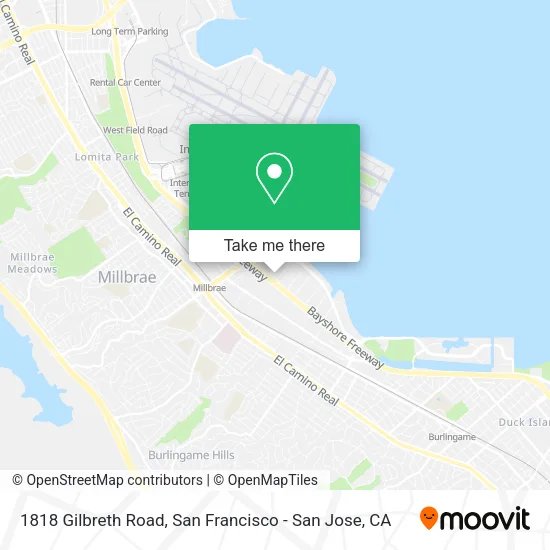 Mapa de 1818 Gilbreth Road