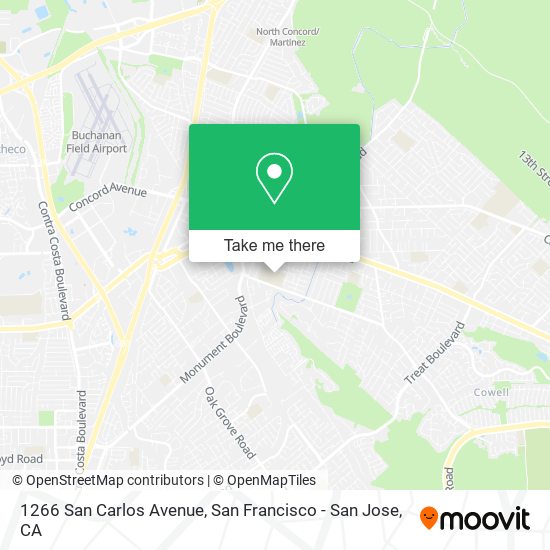 Mapa de 1266 San Carlos Avenue