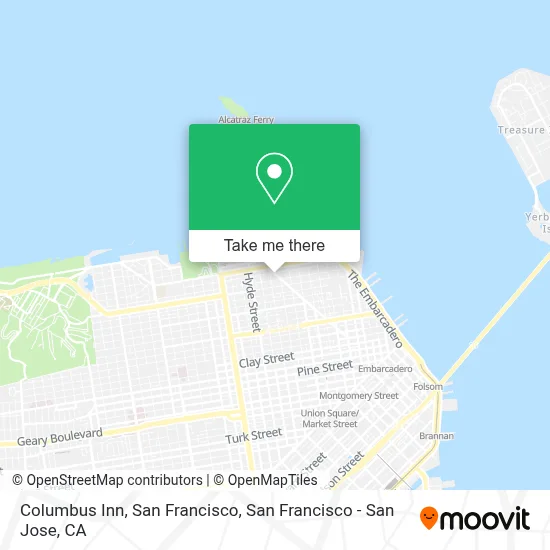 Columbus Inn, San Francisco map