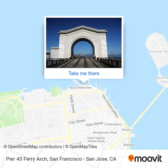 Pier 43 Ferry Arch map