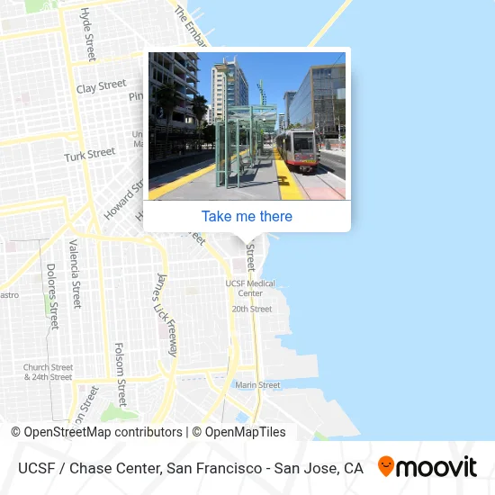 UCSF / Chase Center map