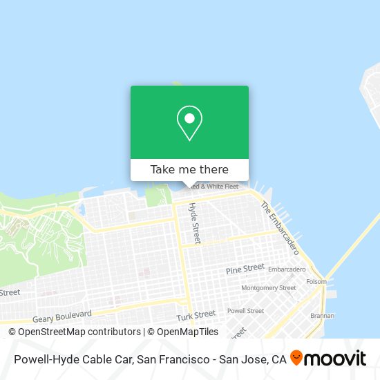 Mapa de Powell-Hyde Cable Car