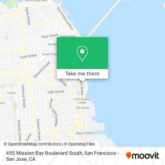 455 Mission Bay Boulevard South map