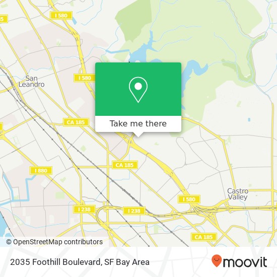 Mapa de 2035 Foothill Boulevard