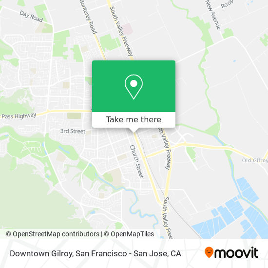 Mapa de Downtown Gilroy