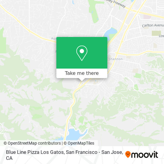 Blue Line Pizza Los Gatos map