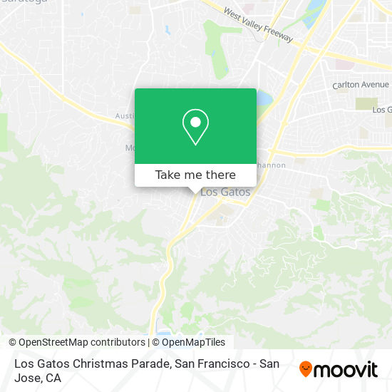 Mapa de Los Gatos Christmas Parade