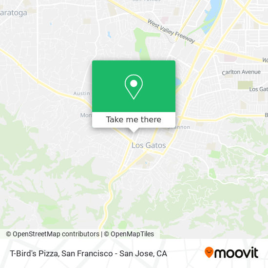 T-Bird's Pizza map