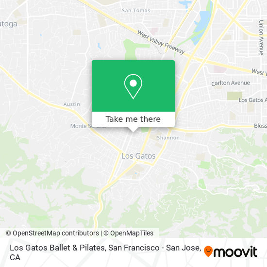 Mapa de Los Gatos Ballet & Pilates