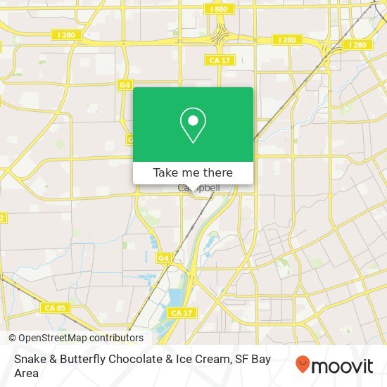 Snake & Butterfly Chocolate & Ice Cream map