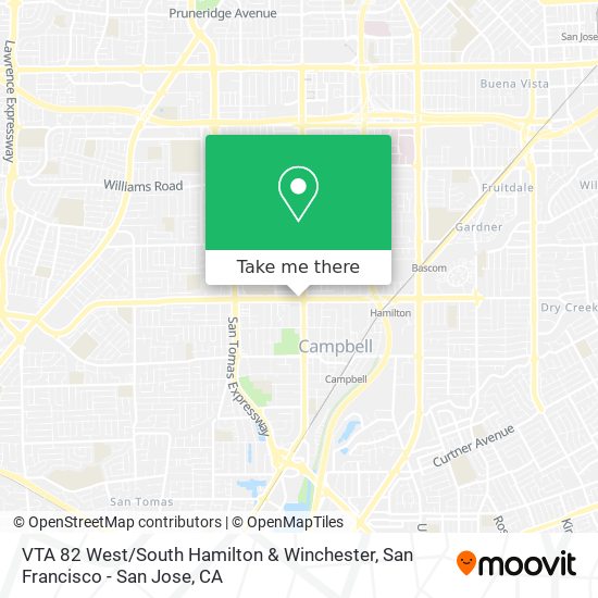 Mapa de VTA 82 West / South Hamilton & Winchester