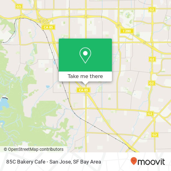 Mapa de 85C Bakery Cafe - San Jose