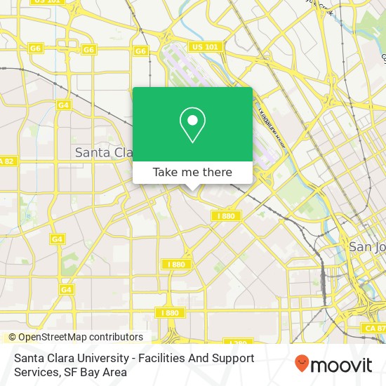 Mapa de Santa Clara University - Facilities And Support Services