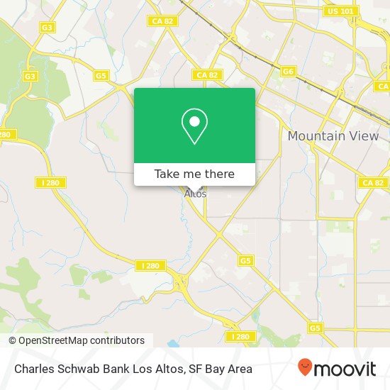 Mapa de Charles Schwab Bank Los Altos