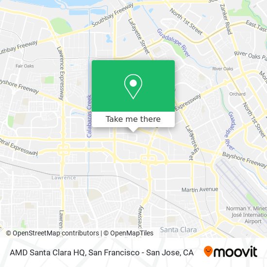 Mapa de AMD Santa Clara HQ