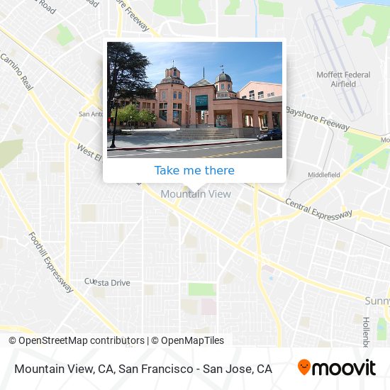 Mountain View, CA map