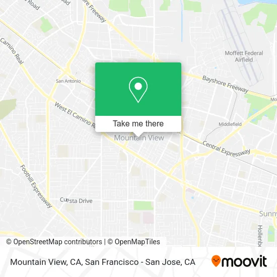 Mapa de Mountain View, CA