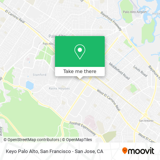 Keyo Palo Alto map