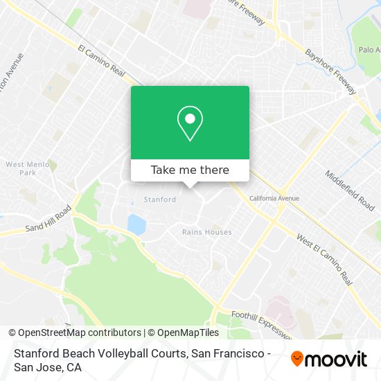 Mapa de Stanford Beach Volleyball Courts