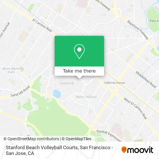 Mapa de Stanford Beach Volleyball Courts