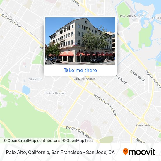 Mapa de Palo Alto, California