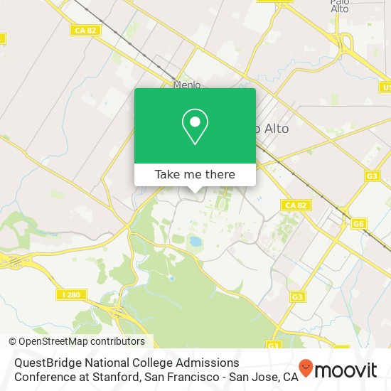 QuestBridge National College Admissions Conference at Stanford map