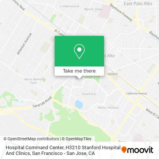 Mapa de Hospital Command Center, H3210 Stanford Hospital And Clinics