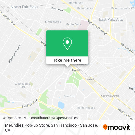 MeUndies Pop-up Store map