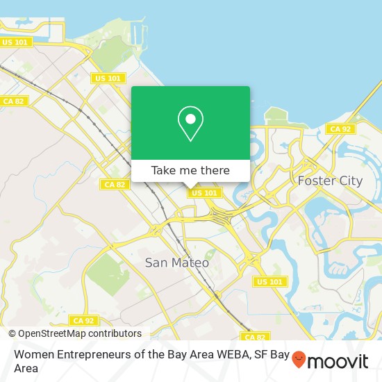 Women Entrepreneurs of the Bay Area WEBA map