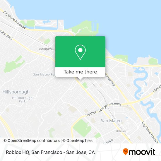 How to get to Roblox HQ in San Mateo by Bus, Train or BART?