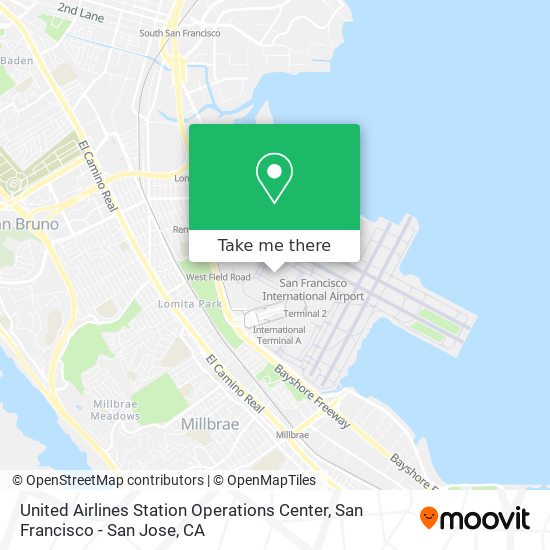 Mapa de United Airlines Station Operations Center