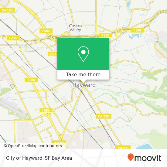 Mapa de City of Hayward