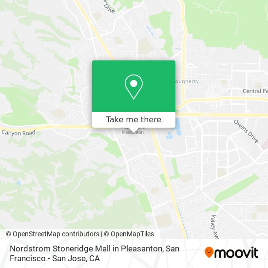 Nordstrom Stoneridge Mall in Pleasanton map