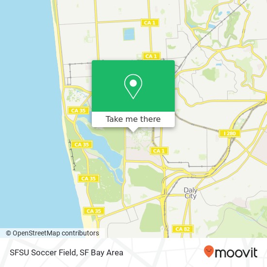 SFSU Soccer Field map