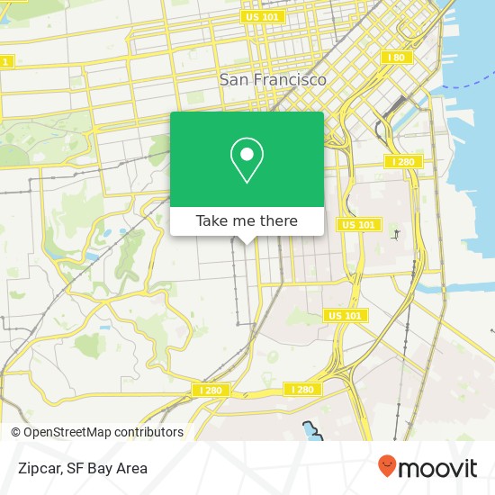 Zipcar map