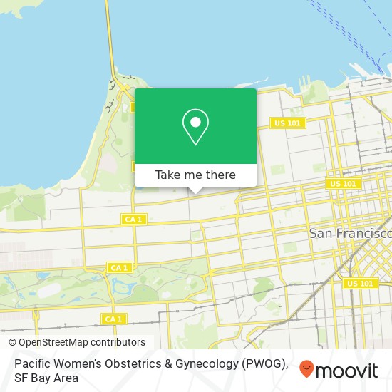 Pacific Women's Obstetrics & Gynecology (PWOG) map