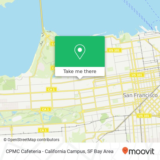 CPMC Cafeteria - California Campus map